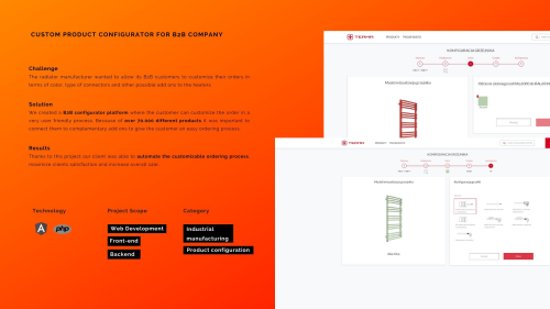 Product Configurator for B2B manufacturing company