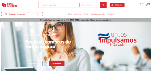 Ecommerce Banco Atlantida of Honduras and El Salvador
