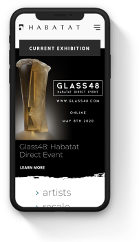 Website-Design für eine Kunstgalerie
