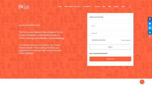 Social network for Condo in Canada