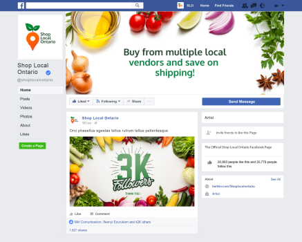 Organic Social Media Marketing - Shop Local Ontario