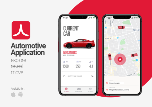 Mobile application for an electric car manufacturer