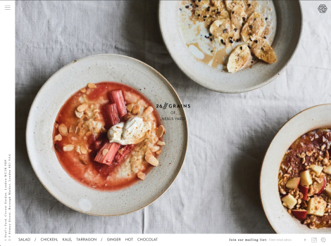 26 Grains restaurants website