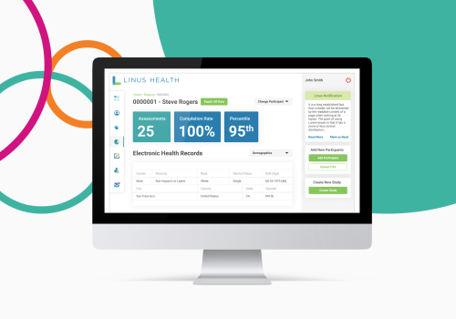 Web admin portal by Linus Health
