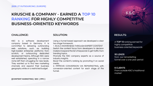 Krusche & Company: B2B | IT Outsourcing | Content Marketing, SEO, PPC