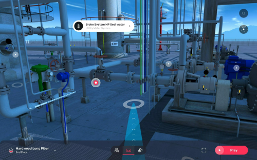 3D/VR e-learning online training experience