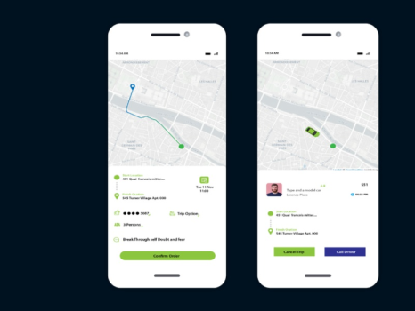 Best Taxi Booking App UI Design