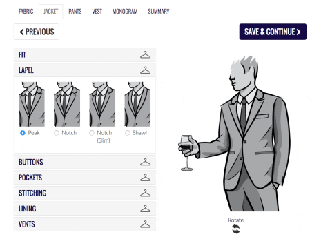 House of Bespoke - Custom Suit Builder