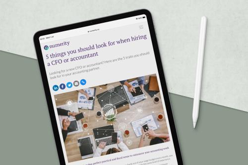 Website design for Numerity