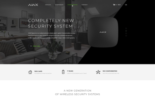 Multilingual Online Store For "Ajax Wireless Security Systems"