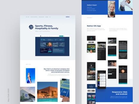 The Bay Club - web app for members