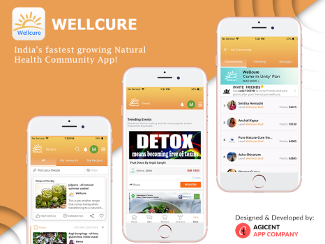 Wellcure web and app for Natural Health Community