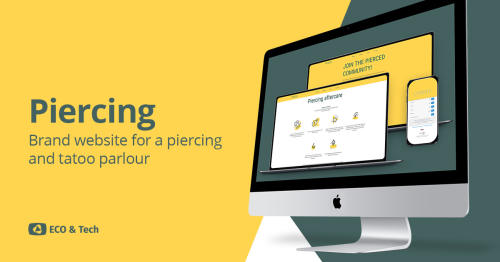 Brand website for a piercing and tatoo parlour