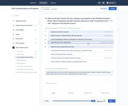 Words sustanability data