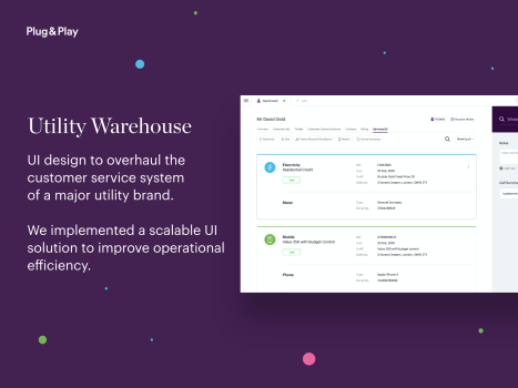 UI design to overhaul the customer service system of a major utility brand