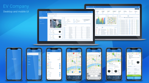 Backoffice-Plattform und Mobile App für EV-Ladestationen