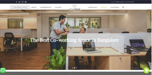 Website Development and Lead Generation Service For a Coworking space In Bangalore