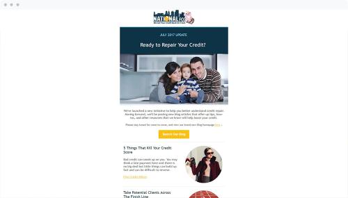 Email Marketing Design: Financial Client