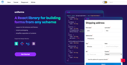 uniforms - A set of libraries with over 200 000 downloads, handling forms in React.