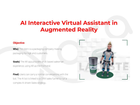 AI Powered Interactive Virtual Assistant in Augmented Reality