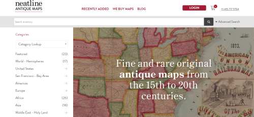 Case: Neatline Antique Maps - Website Redesign - E-Commerce