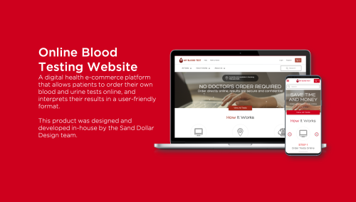 Online Blood Testing Website: E-commerce UX Design and Development