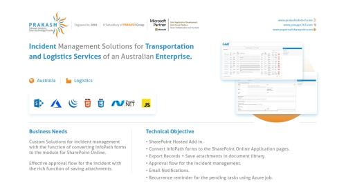Incident management Solution Using Office 365 and SharePoint