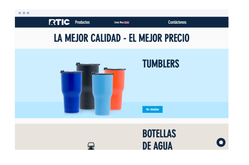 Web Ecommerce app for Rtic Coolers