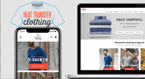 Website Design and Marketing for Heat Transfer Clothing