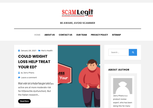 Scam Legit Blog Website