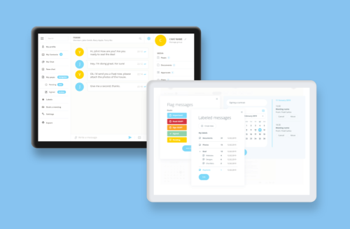 Professional chat app for legal interactions