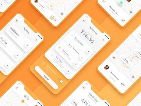 Taxi App UI/UX Design by Dtail Studio