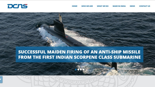 Website for Naval Group India