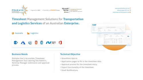 Time Sheet Management Solution Using SharePoint Online