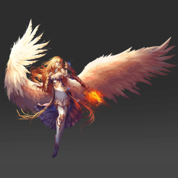2D Angel design for card trading game