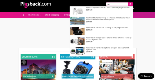 Custom search engine on pigsback.com