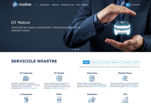 GT Motive: corporate website, app branding & UI design