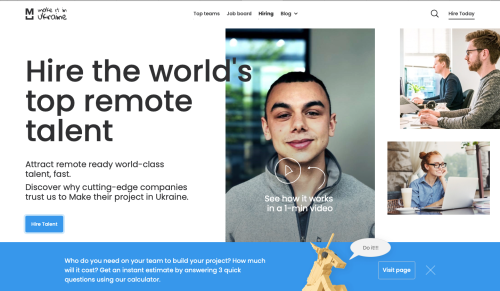 Landing Page for Makeitinua