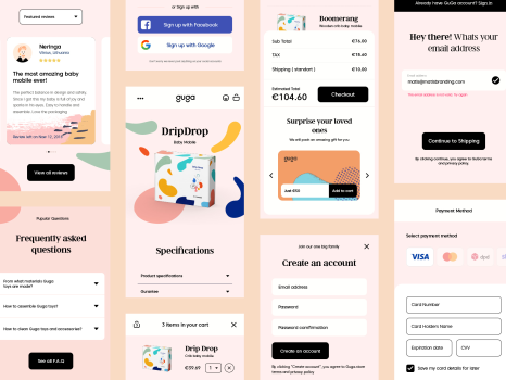GuGa Artfully Playful Toy Store UI / UX Design
