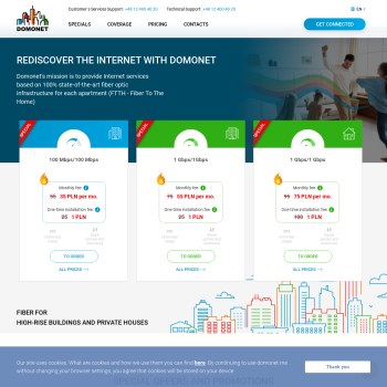 Site for Domonet ISP