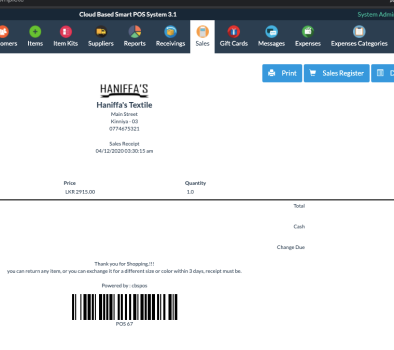 CBS POS System