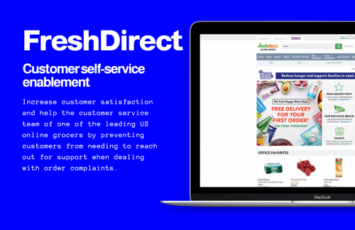 FreshDirect Customer self-service enablement