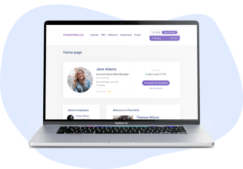 Pharmbills. Internal Platform for employees