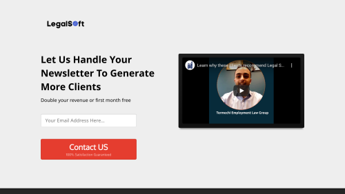 Landing Page for NewsLetter Service