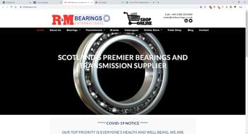 RM Bearings Bespoke Website