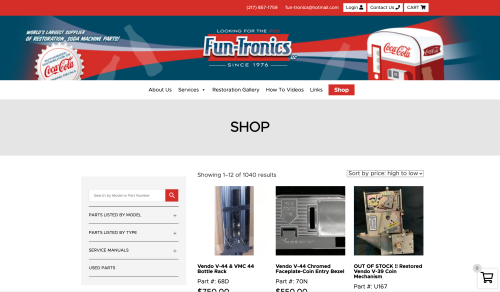 Fun-Tronics | Vintage Vending Machine Parts