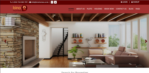 Bino Homes Real Estate Website