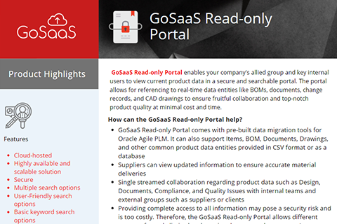 GoSaaS Read-only Portal