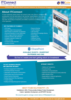 ITConnect - A complete Corporate Intranet Software