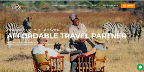 Web Design for AfrikanSafaris